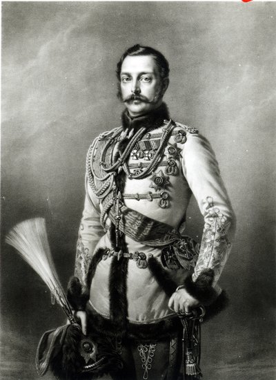 Alexander II (1818-81) of Russia engraved by Dietmar Ullrich and Smirnoff, 1858 by Richard L. Lauchert